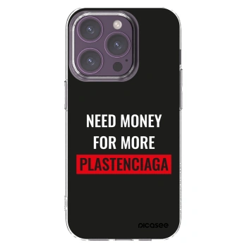 Picasee silikónový prehľadný obal pre Apple iPhone 14 Pro - More PLASTENCIAGA