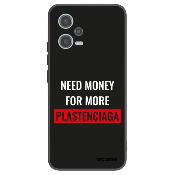Picasee silikónový čierny obal pre Xiaomi Redmi Note 12 5G - More PLASTENCIAGA