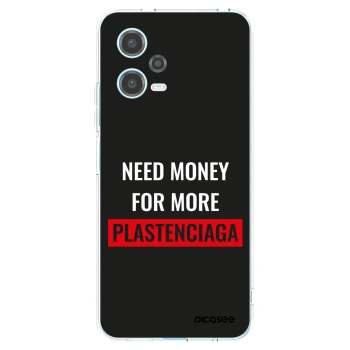 Picasee silikónový prehľadný obal pre Xiaomi Redmi Note 12 5G - More PLASTENCIAGA