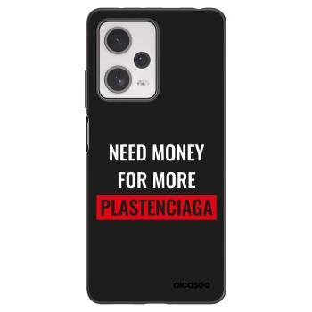 Picasee silikónový čierny obal pre Xiaomi Redmi Note 12 Pro+ 5G - More PLASTENCIAGA