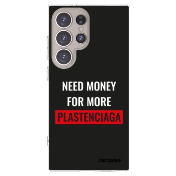Picasee silikónový prehľadný obal pre Samsung Galaxy S24 Ultra S928B 5G - More PLASTENCIAGA