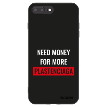 Picasee silikónový čierny obal pre Apple iPhone 8 Plus - More PLASTENCIAGA