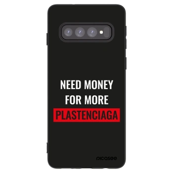 Picasee silikónový čierny obal pre Samsung Galaxy S10 G973 - More PLASTENCIAGA