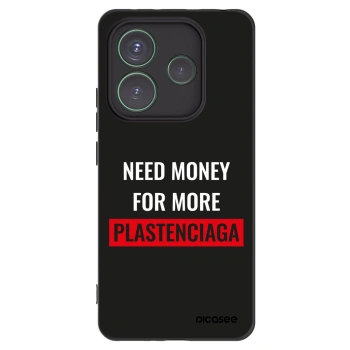 Picasee silikónový čierny obal pre Xiaomi Redmi Note 14 5G - More PLASTENCIAGA