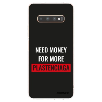 Picasee silikónový prehľadný obal pre Samsung Galaxy S10 Plus G975 - More PLASTENCIAGA
