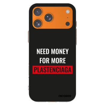Picasee silikónový prehľadný obal pre Apple iPhone 17 Pro Max - More PLASTENCIAGA