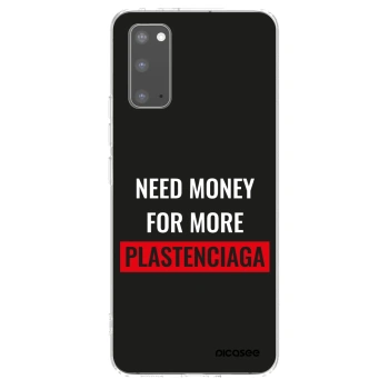 Picasee silikónový prehľadný obal pre Samsung Galaxy S20 G980F - More PLASTENCIAGA
