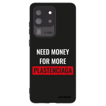 Picasee silikónový čierny obal pre Samsung Galaxy S20 Ultra 5G G988F - More PLASTENCIAGA