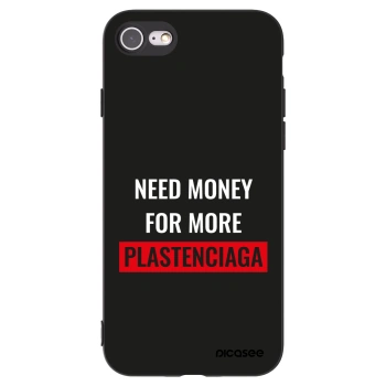 Picasee silikónový čierny obal pre Apple iPhone SE 2020 - More PLASTENCIAGA