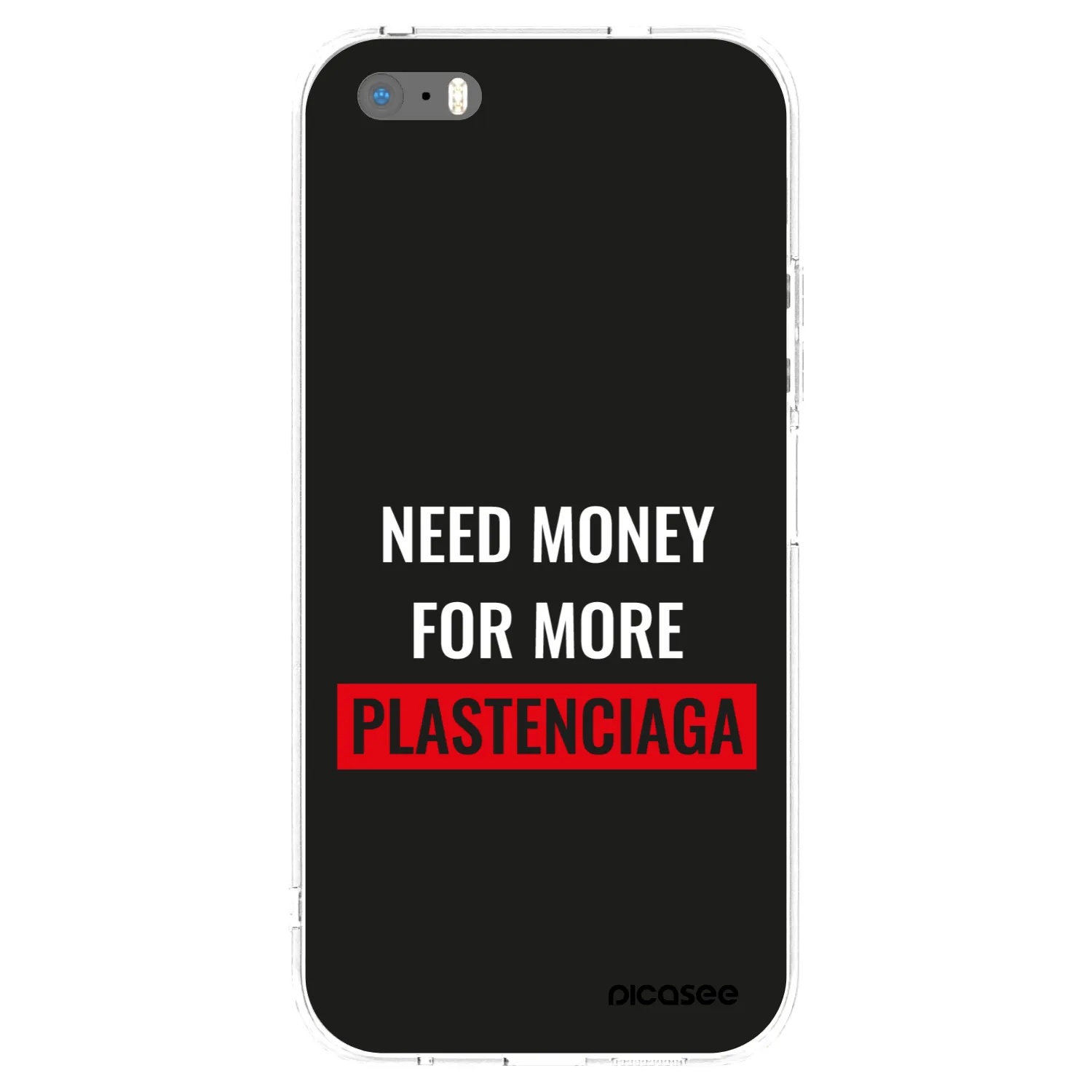 Picasee silikónový prehľadný obal pre Apple iPhone 5/5S/SE - More PLASTENCIAGA