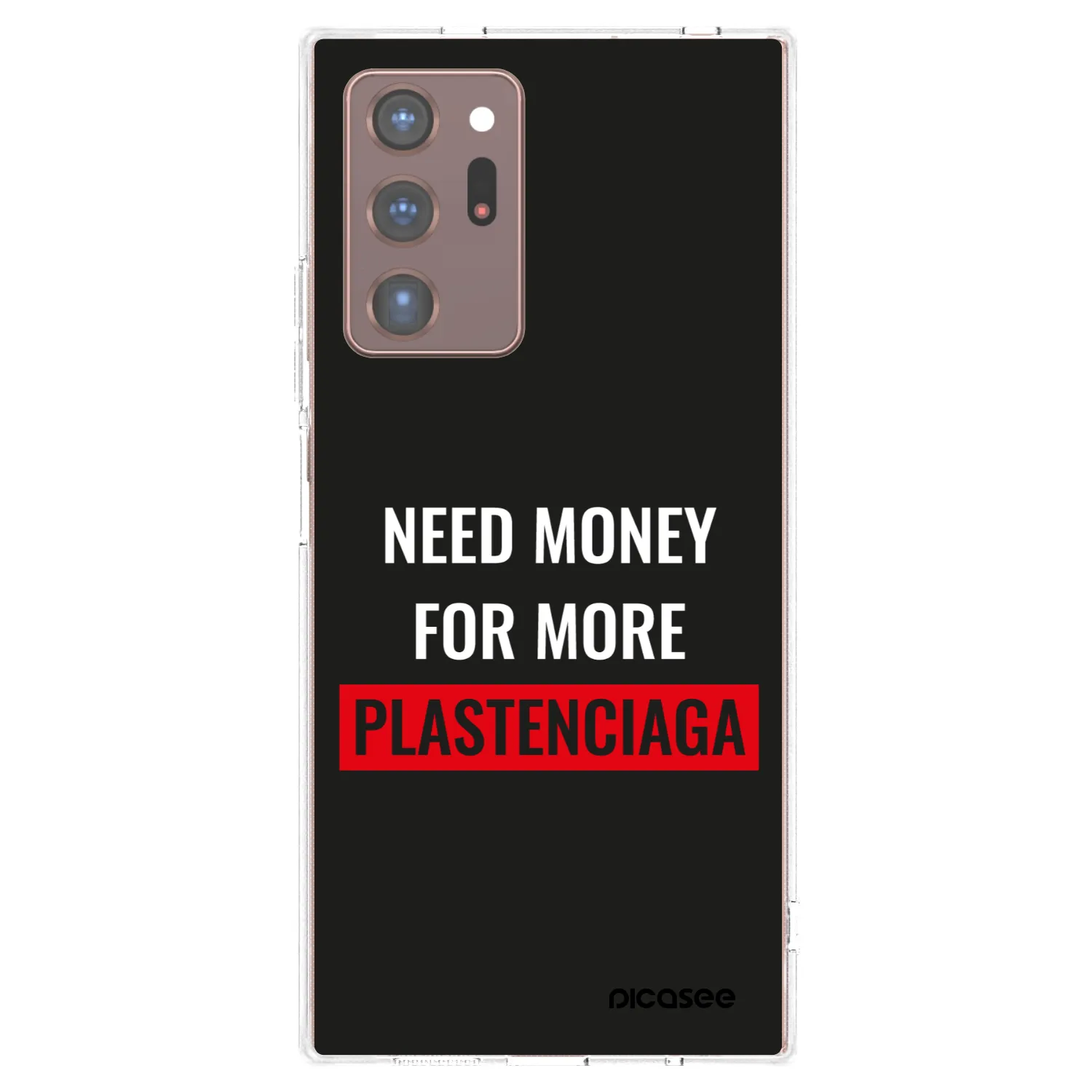 Picasee silikónový prehľadný obal pre Samsung Galaxy Note 20 Ultra - More PLASTENCIAGA