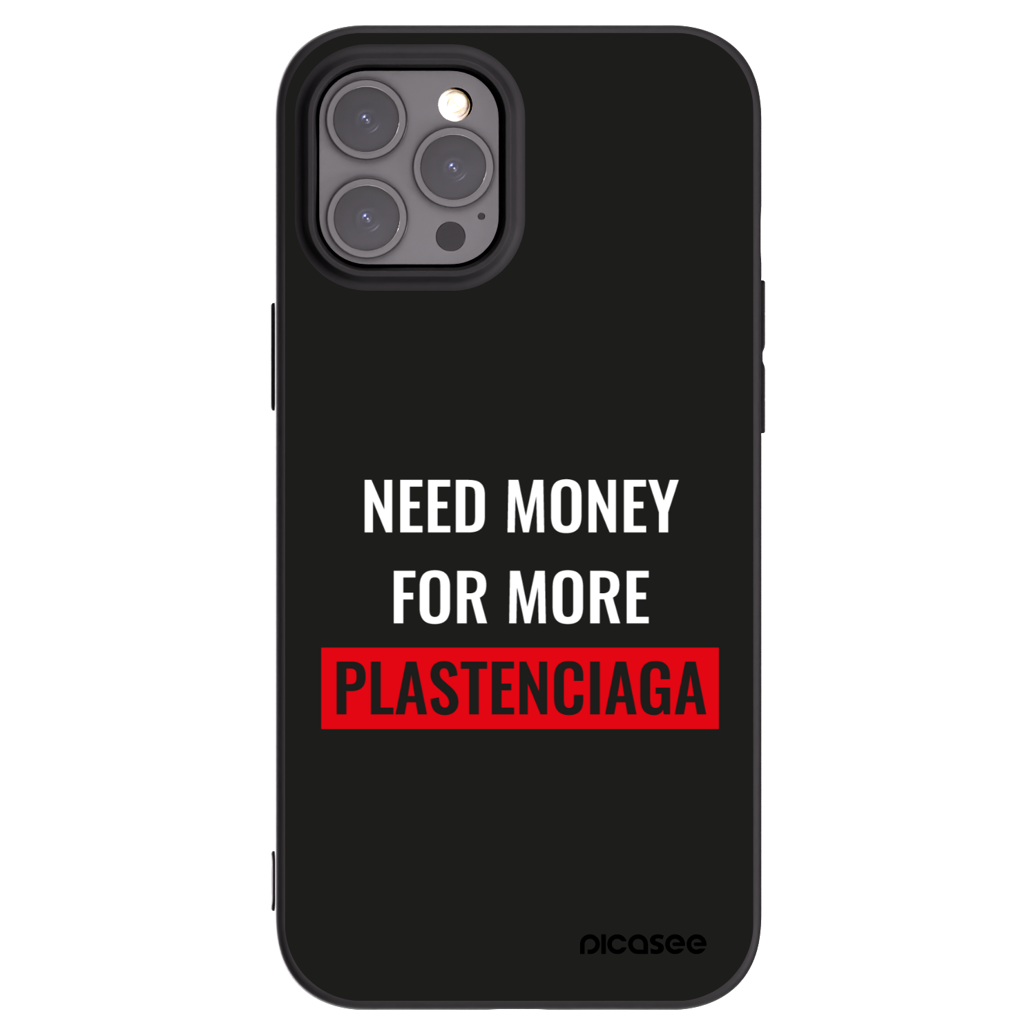 Silikónový čierny obal pre Apple iPhone 12 Pro Max - More PLASTENCIAGA