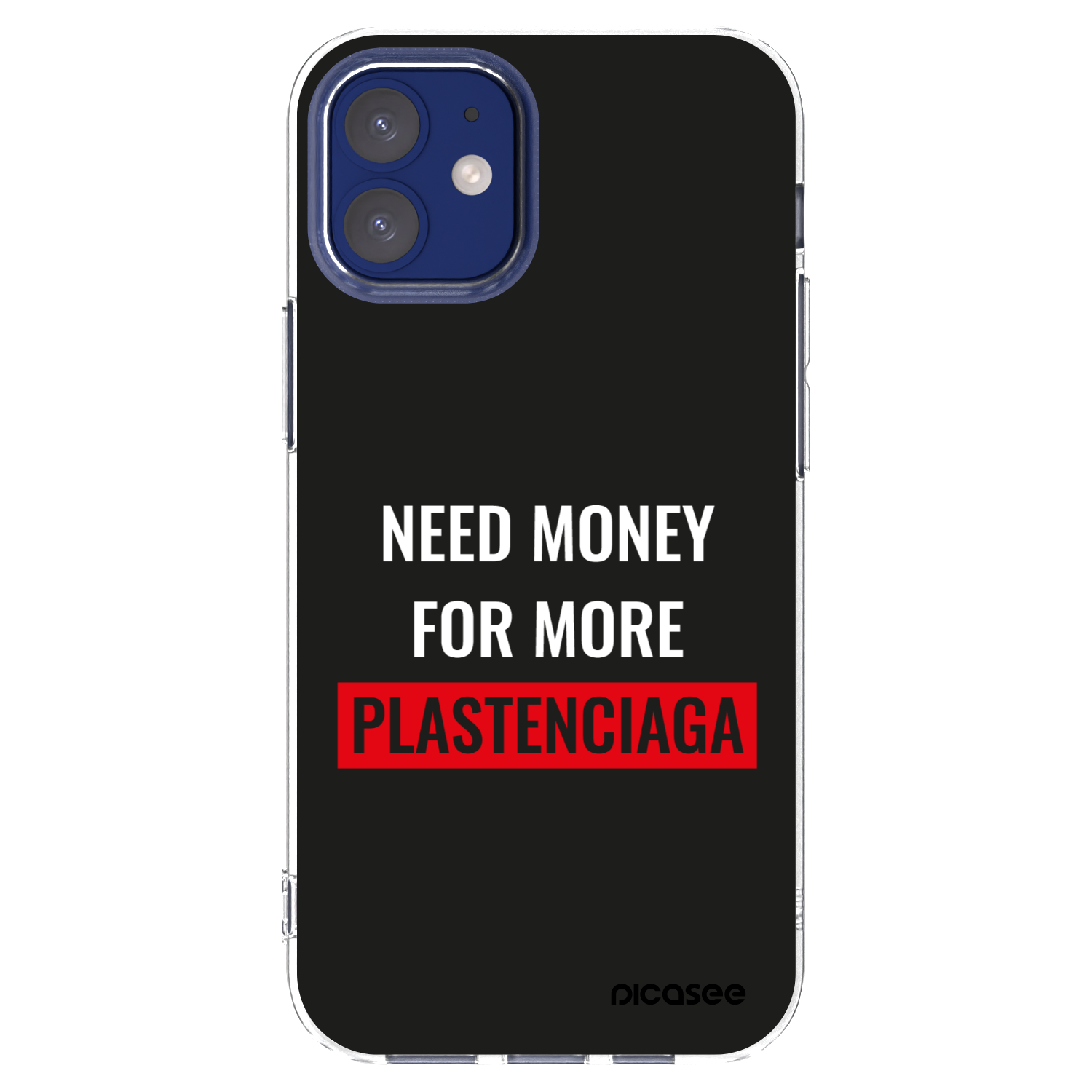 Picasee silikónový prehľadný obal pre Apple iPhone 12 mini - More PLASTENCIAGA