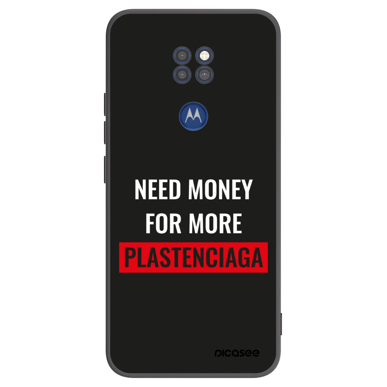 Picasee silikónový čierny obal pre Motorola Moto G9 Play - More PLASTENCIAGA