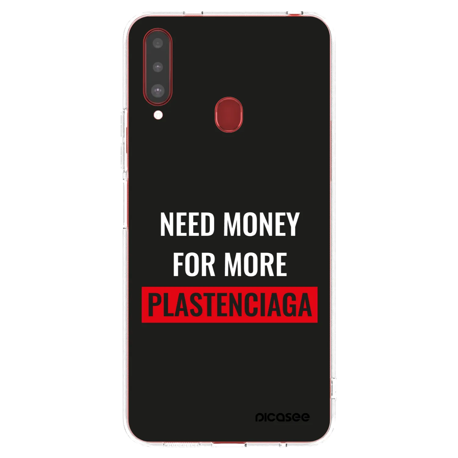 Picasee silikónový prehľadný obal pre Samsung Galaxy A20s - More PLASTENCIAGA