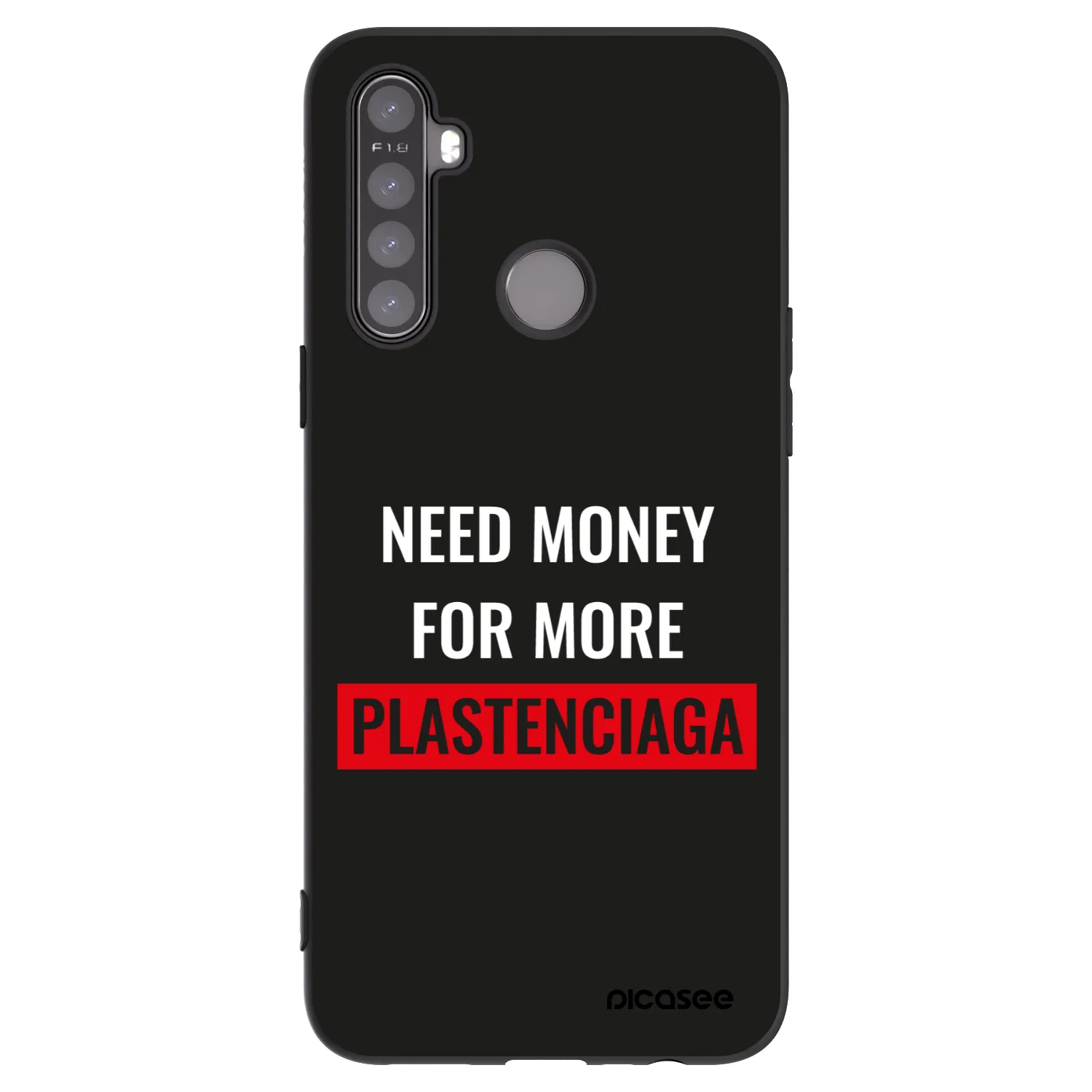 Picasee silikónový čierny obal pre Realme 5 - More PLASTENCIAGA