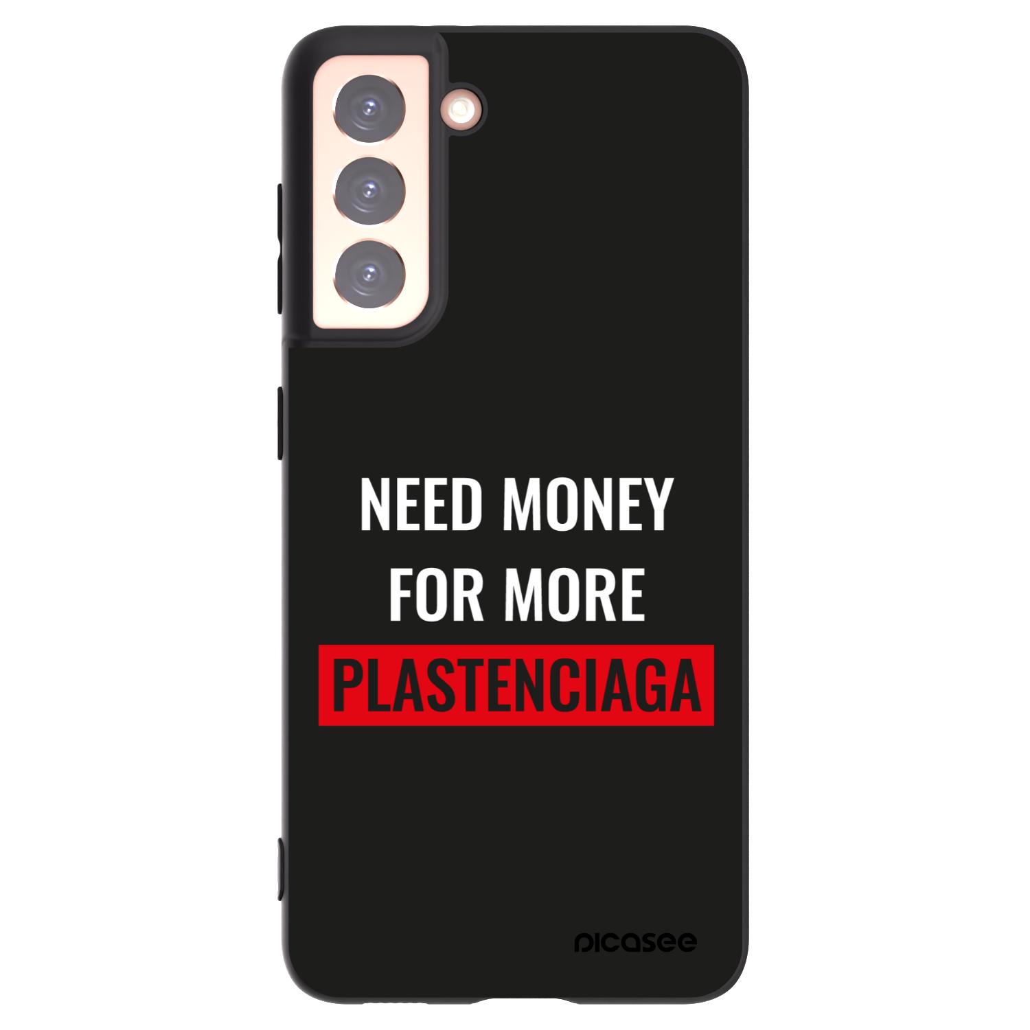Silikónový čierny obal pre Samsung Galaxy S21 5G G991B - More PLASTENCIAGA