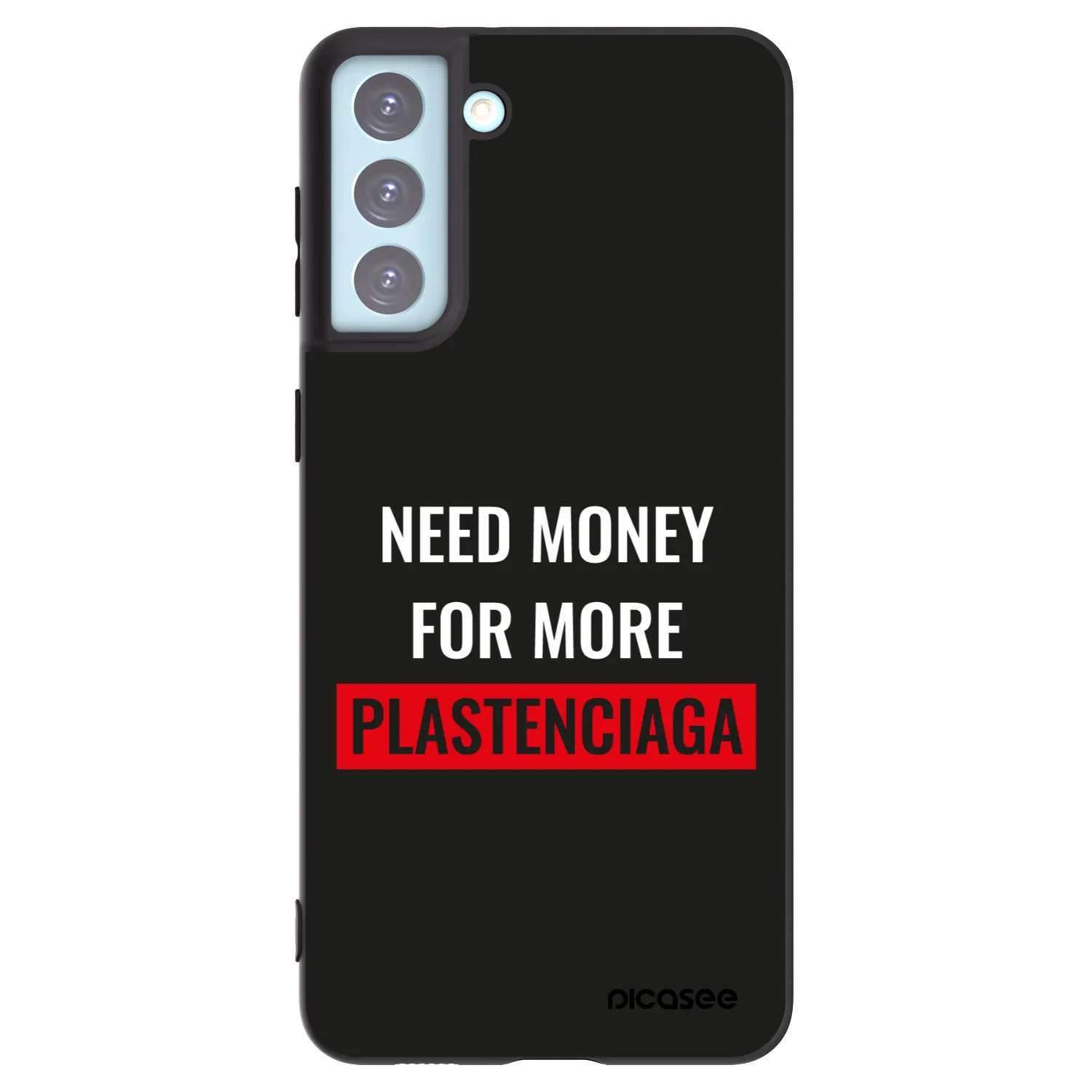 Picasee silikónový čierny obal pre Samsung Galaxy S21+ 5G G996F - More PLASTENCIAGA