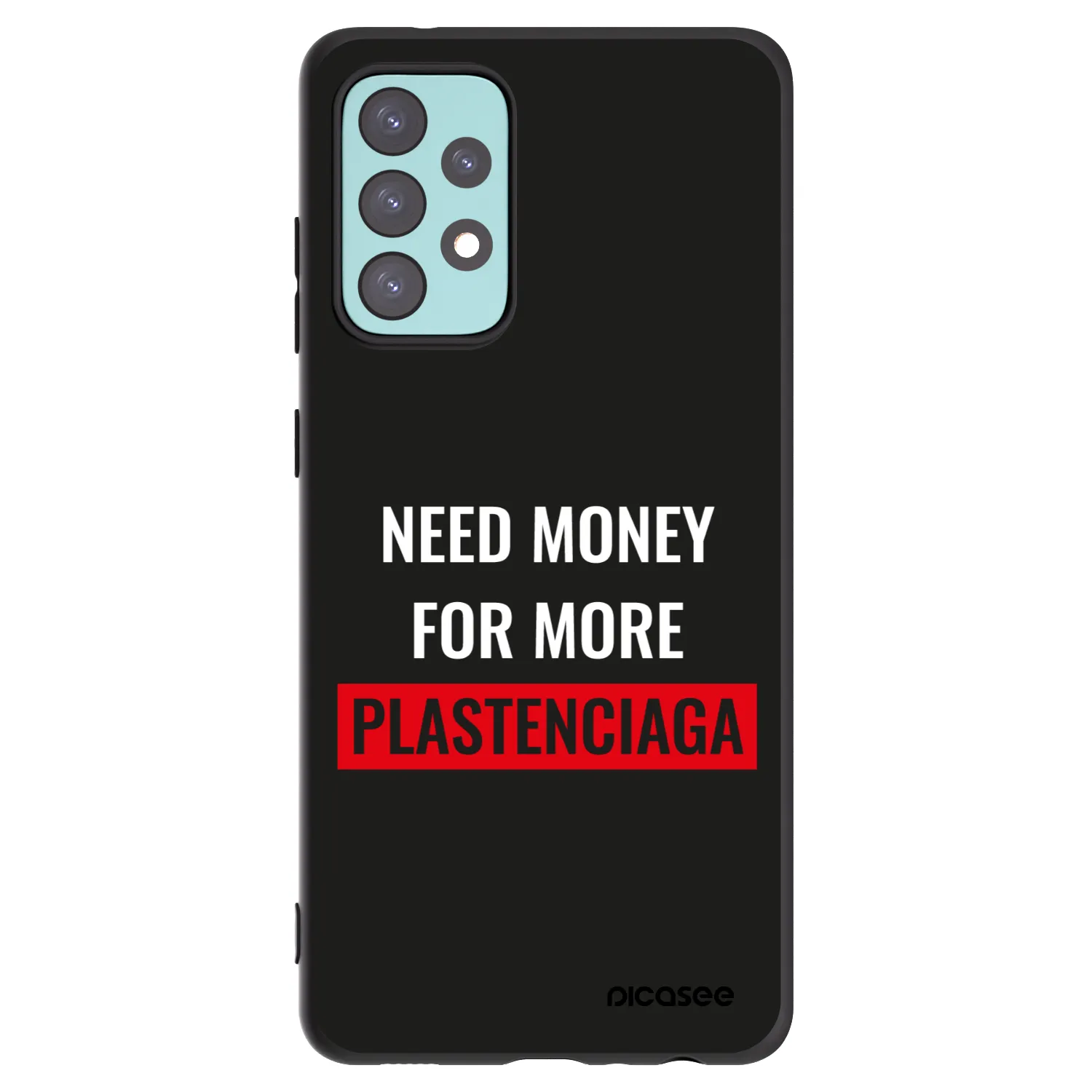 Picasee silikónový čierny obal pre Samsung Galaxy A72 A725F - More PLASTENCIAGA