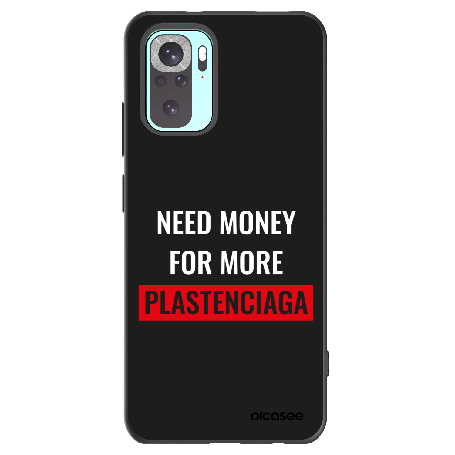 Picasee silikónový čierny obal pre Xiaomi Redmi Note 10 Pro - More PLASTENCIAGA