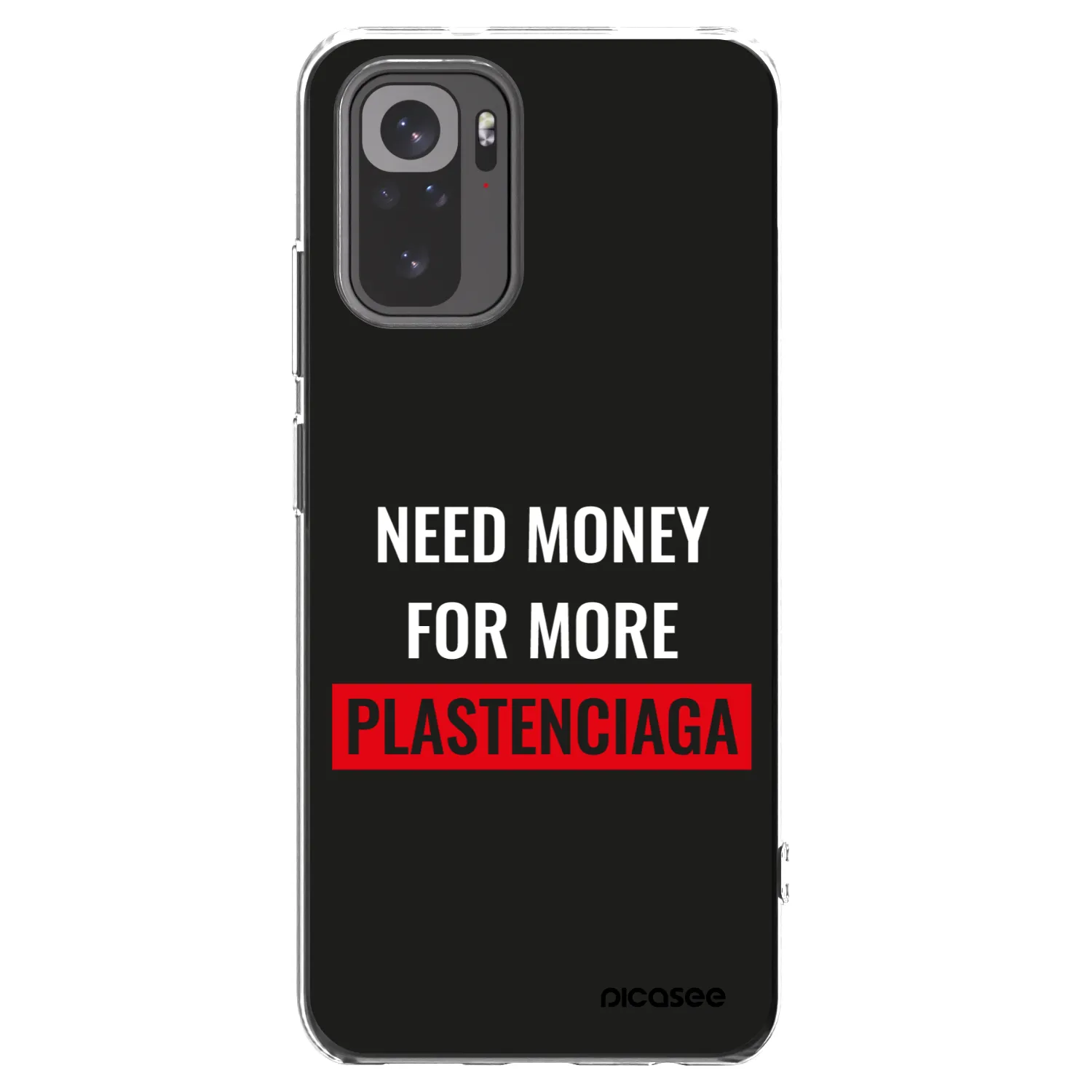 Picasee silikónový prehľadný obal pre Xiaomi Redmi Note 10S - More PLASTENCIAGA