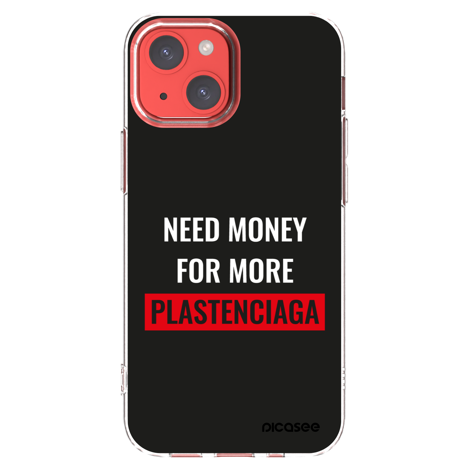 Picasee silikónový prehľadný obal pre Apple iPhone 13 mini - More PLASTENCIAGA