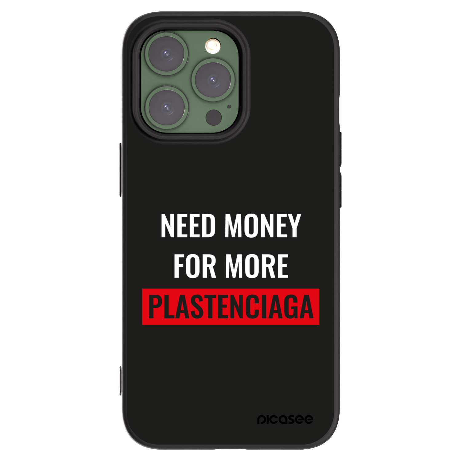 Picasee silikónový čierny obal pre Apple iPhone 13 Pro - More PLASTENCIAGA