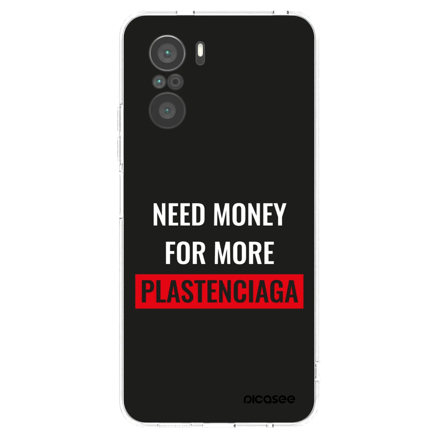 Picasee silikónový prehľadný obal pre Xiaomi Poco F3 - More PLASTENCIAGA