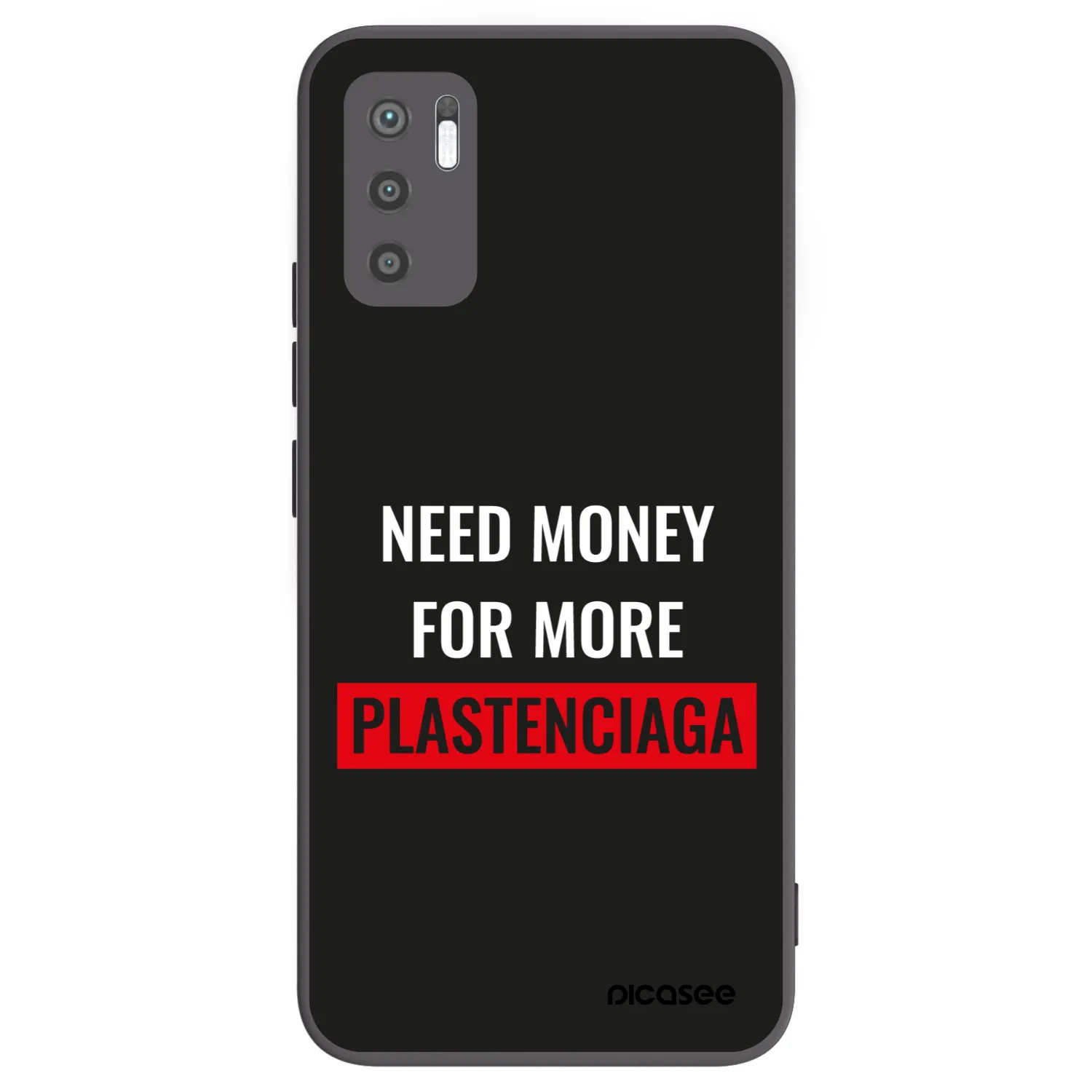 Picasee silikónový čierny obal pre Xiaomi Redmi Note 10 5G - More PLASTENCIAGA