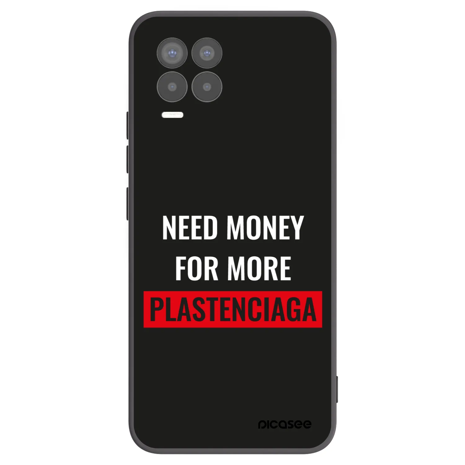 Picasee silikónový čierny obal pre Realme 8 Pro - More PLASTENCIAGA