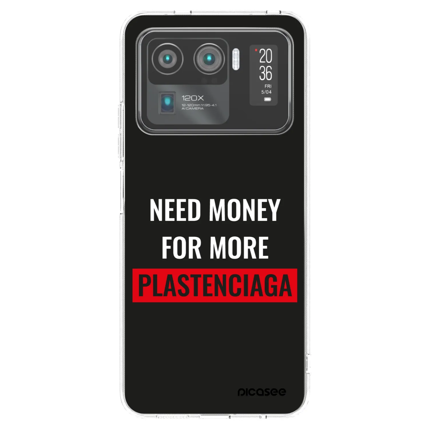 Picasee silikónový prehľadný obal pre Xiaomi Mi 11 Ultra - More PLASTENCIAGA