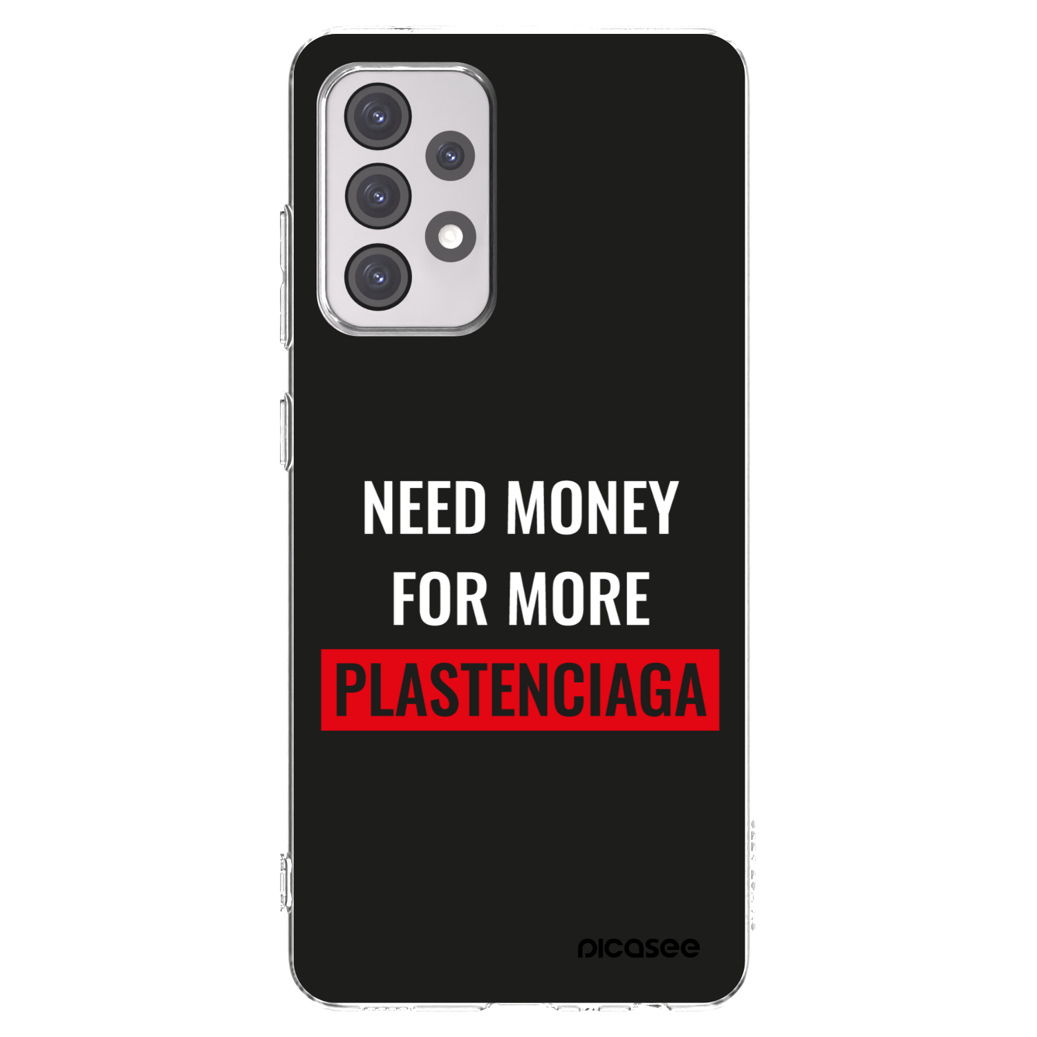 Picasee silikónový prehľadný obal pre Samsung Galaxy A52s 5G A528B - More PLASTENCIAGA