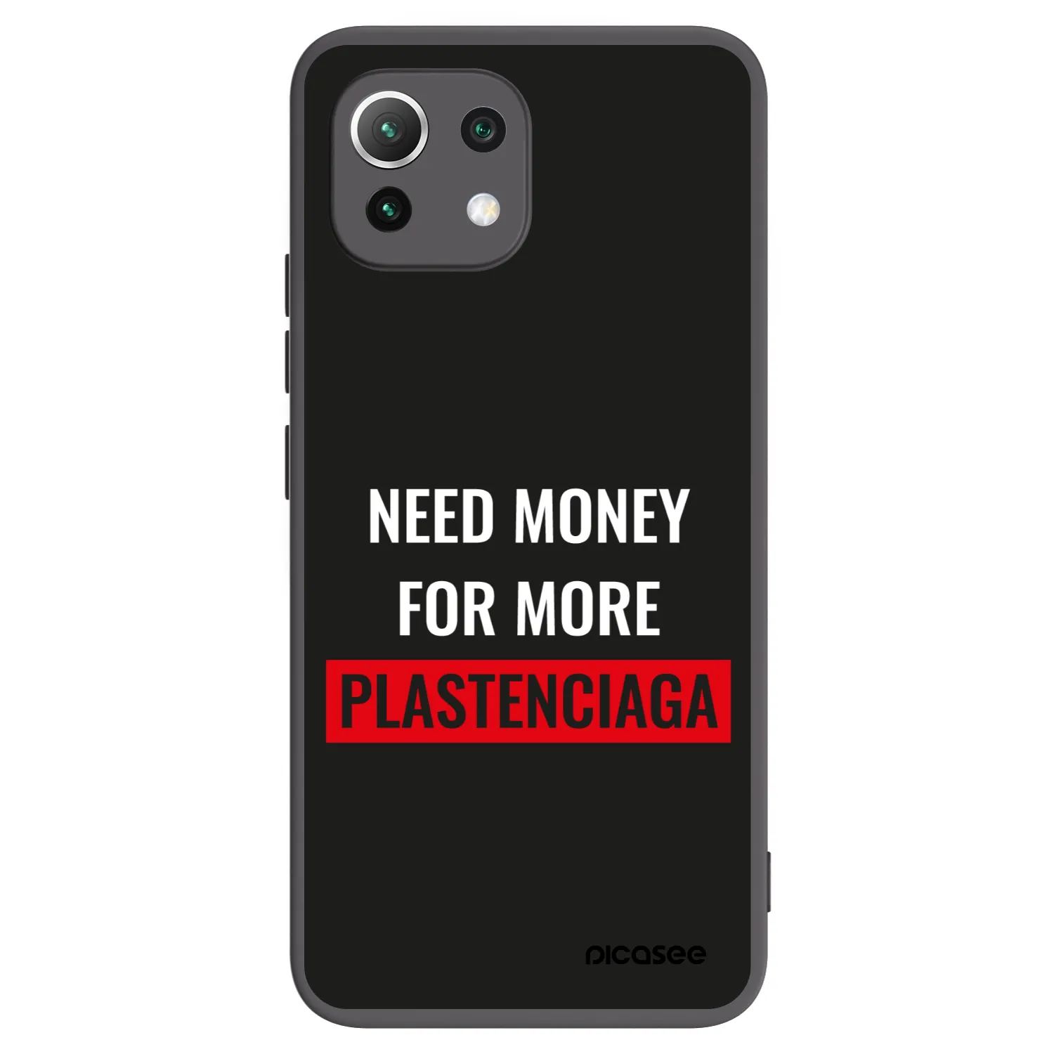 Picasee silikónový čierny obal pre Xiaomi 11 Lite 5G NE - More PLASTENCIAGA