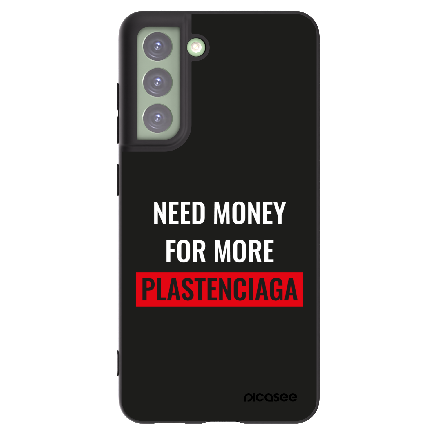 Picasee silikónový čierny obal pre Samsung Galaxy S21 FE 5G - More PLASTENCIAGA