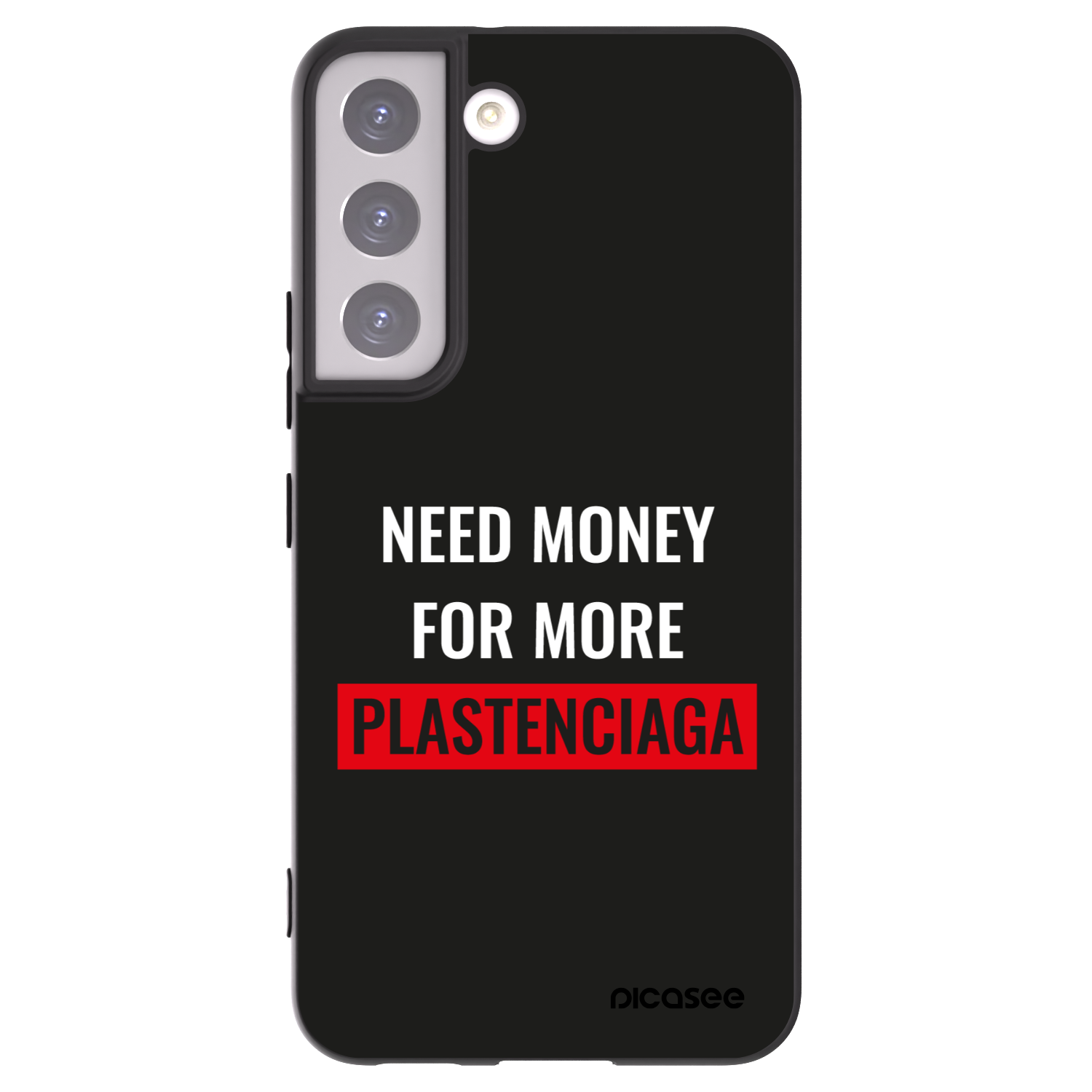 Picasee silikónový čierny obal pre Samsung Galaxy S22 5G - More PLASTENCIAGA