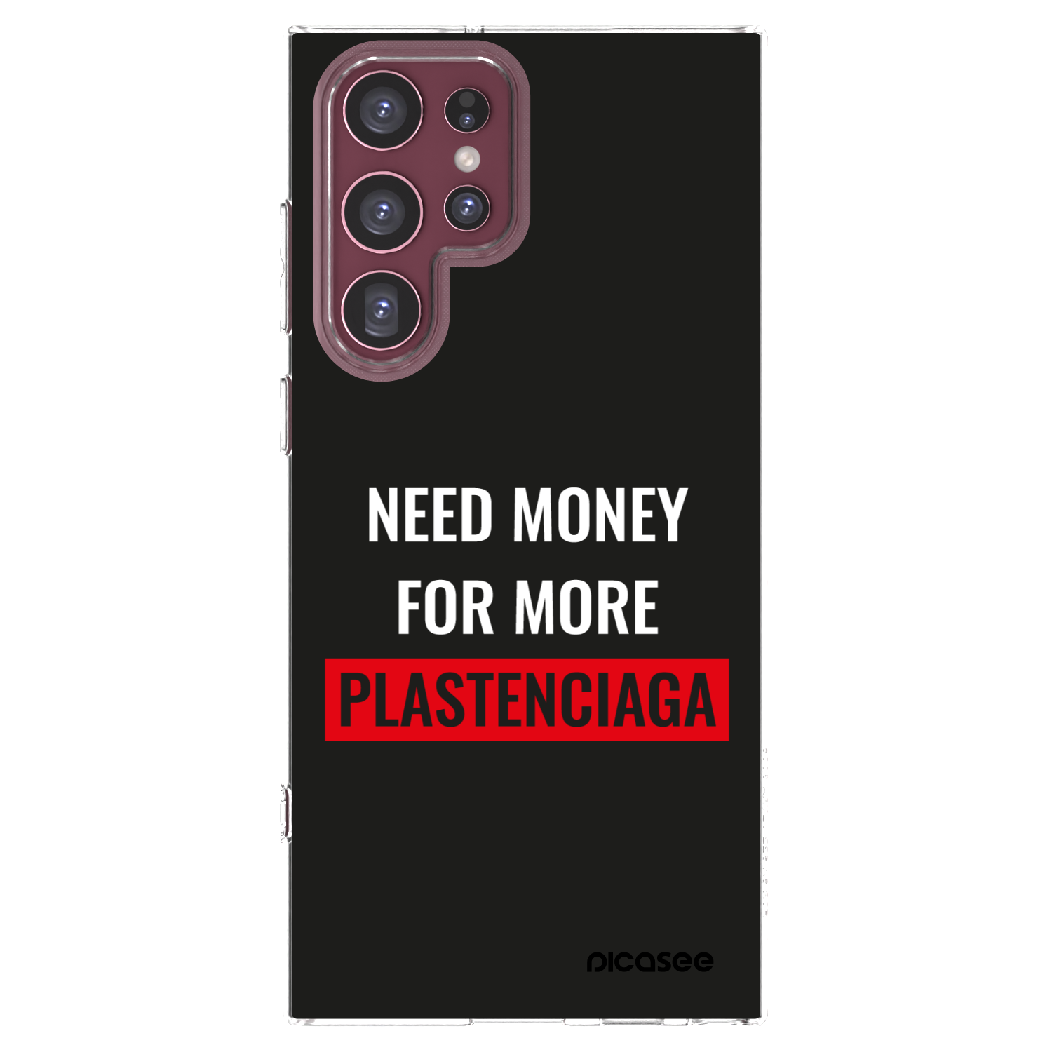 Picasee silikónový prehľadný obal pre Samsung Galaxy S22 Ultra 5G - More PLASTENCIAGA