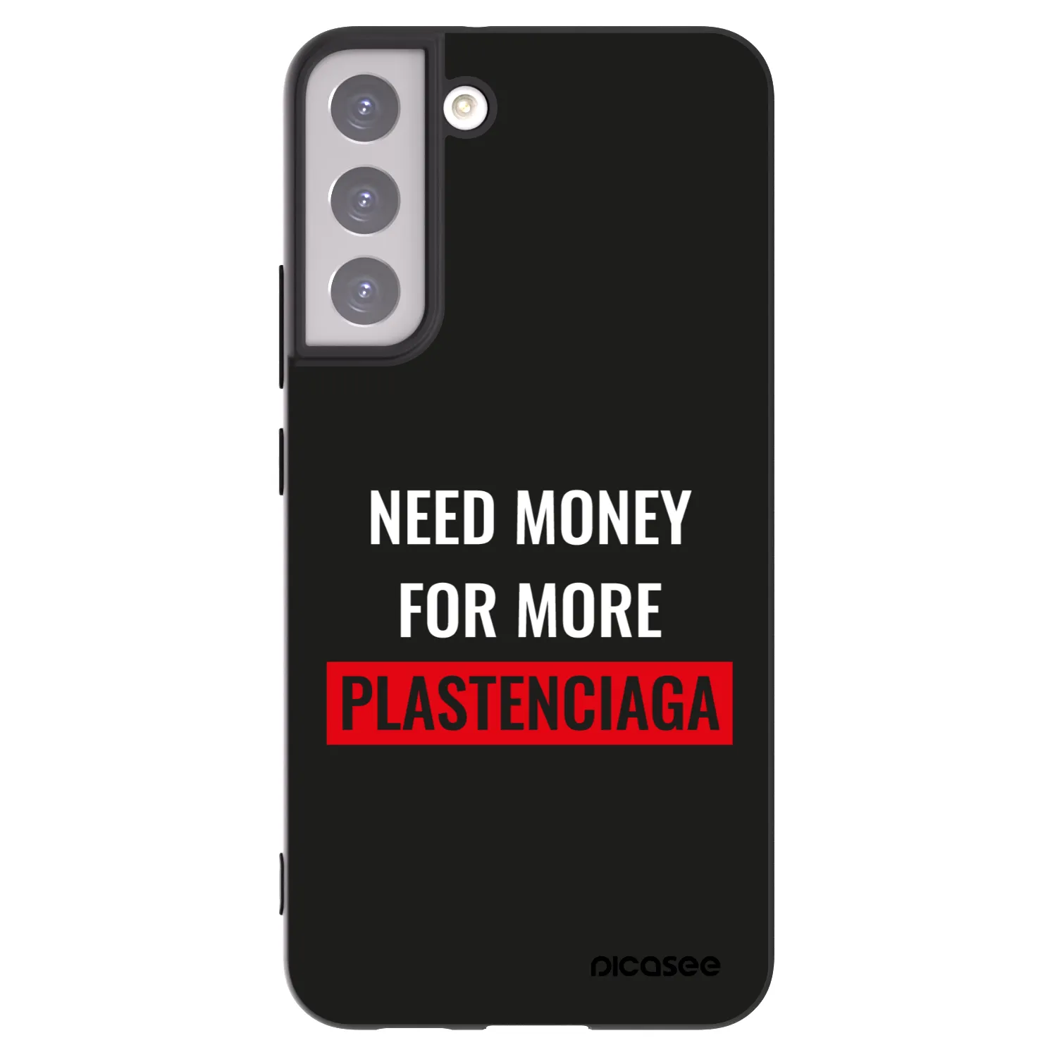 Picasee silikónový čierny obal pre Samsung Galaxy S22+ 5G - More PLASTENCIAGA