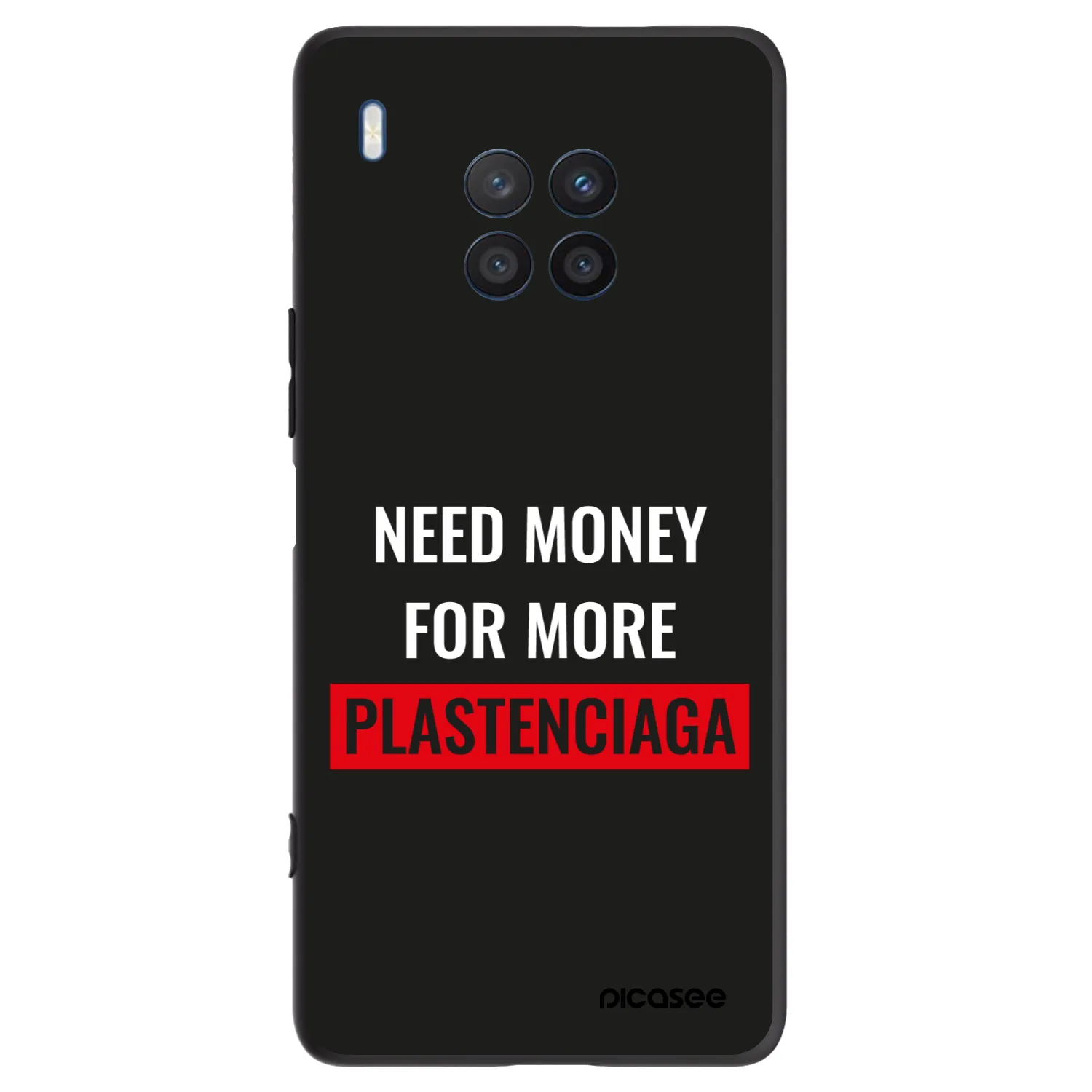 Picasee silikónový čierny obal pre Honor 50 Lite - More PLASTENCIAGA