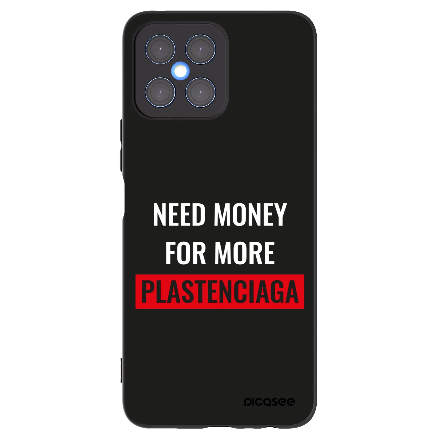 Picasee silikónový čierny obal pre Honor X8 4G - More PLASTENCIAGA