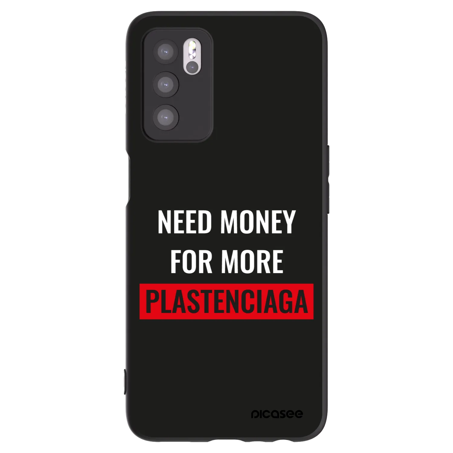 Picasee silikónový čierny obal pre OPPO A16 - More PLASTENCIAGA