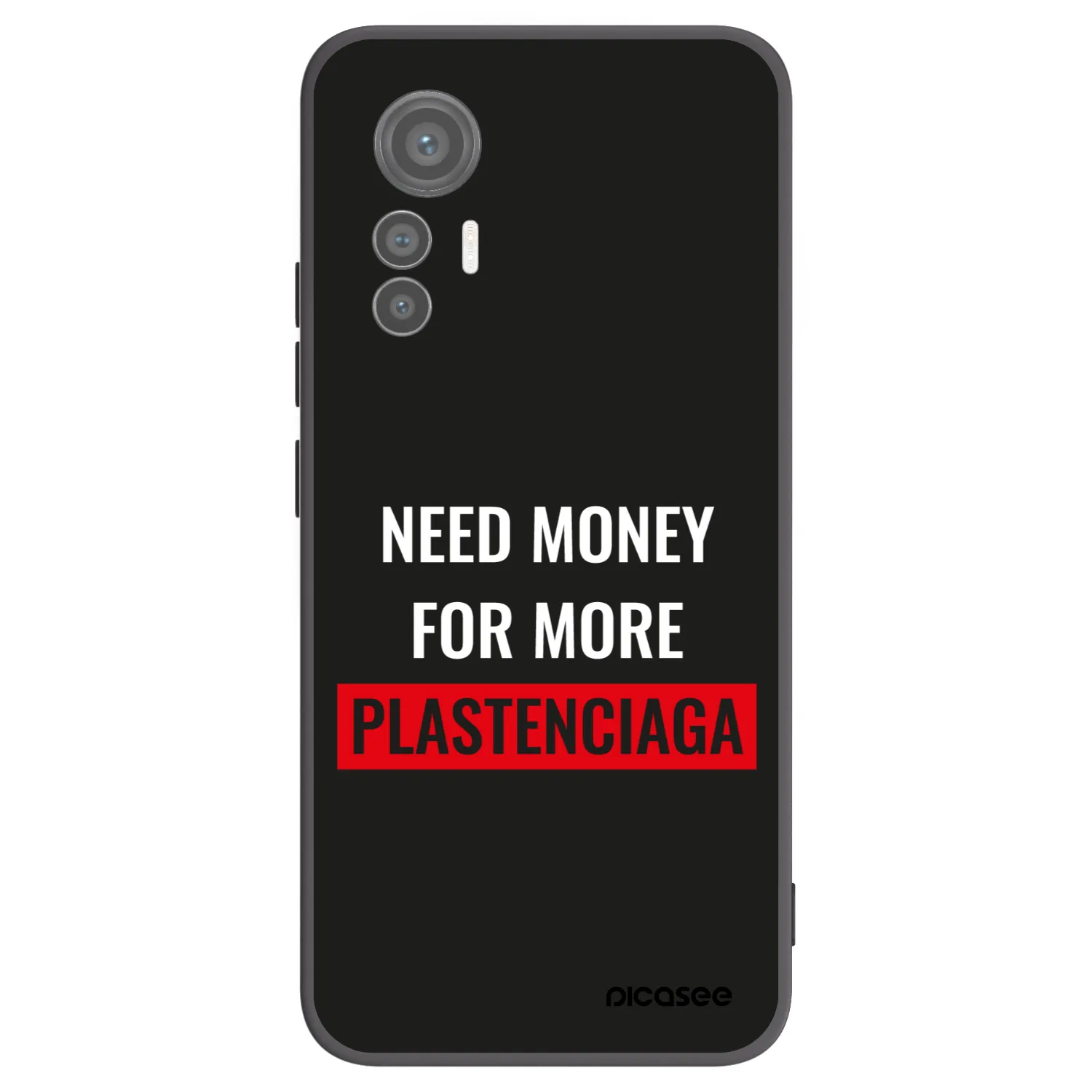 Picasee silikónový čierny obal pre Xiaomi 12 Lite - More PLASTENCIAGA