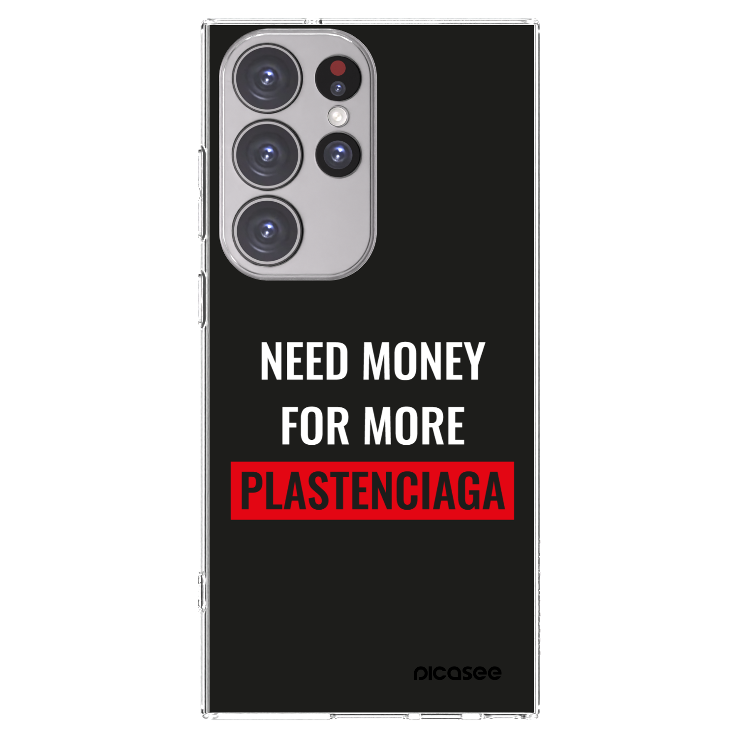 Picasee silikónový prehľadný obal pre Samsung Galaxy S23 Ultra 5G - More PLASTENCIAGA