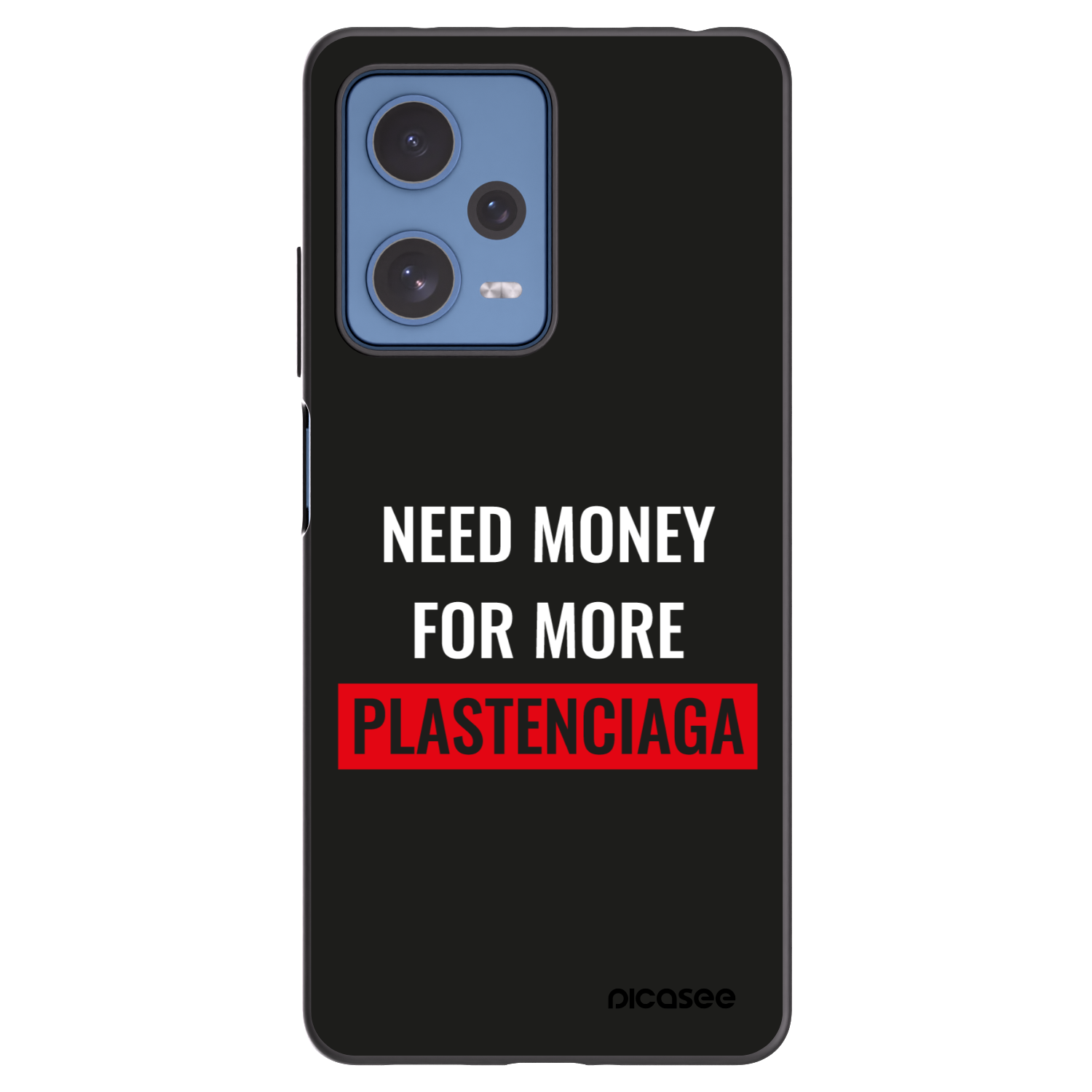 Picasee silikónový čierny obal pre Xiaomi Redmi Note 12 Pro 5G - More PLASTENCIAGA
