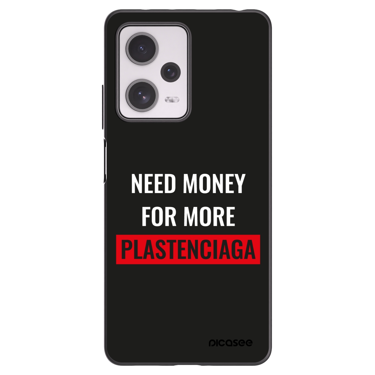 Picasee silikónový čierny obal pre Xiaomi Redmi Note 12 Pro+ 5G - More PLASTENCIAGA