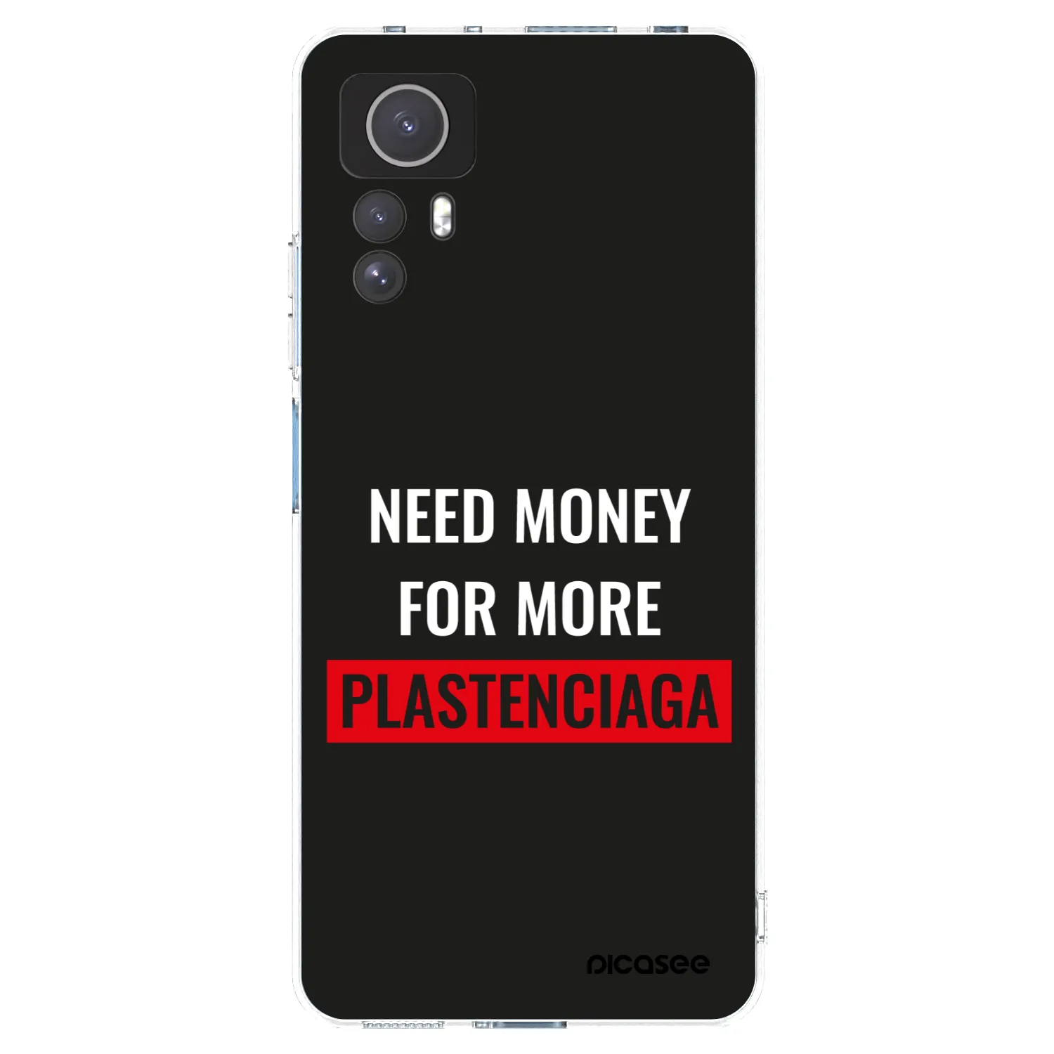 Picasee silikónový prehľadný obal pre Xiaomi Redmi Note 12S - More PLASTENCIAGA