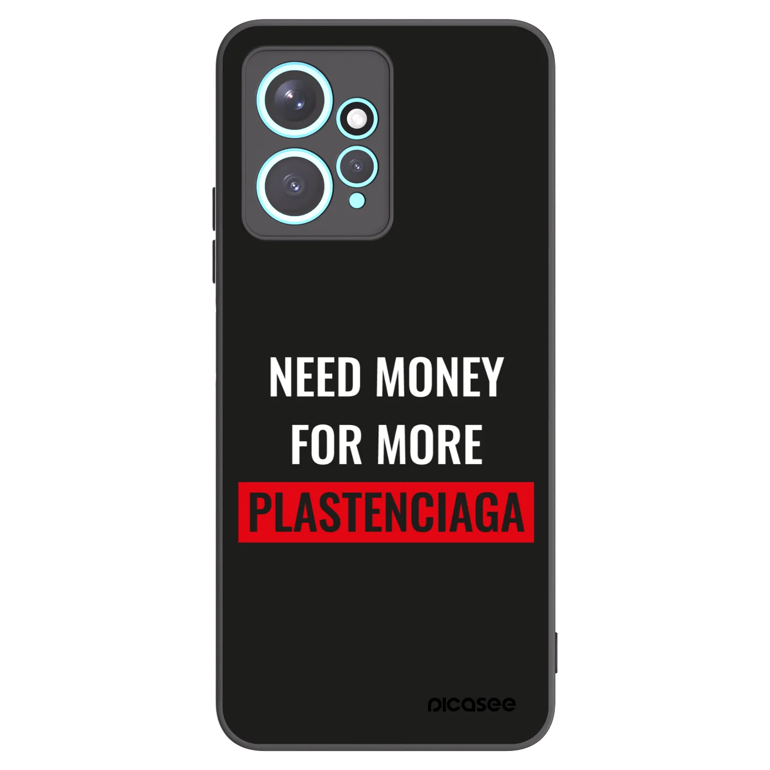 Picasee silikónový čierny obal pre Xiaomi Redmi Note 12 4G - More PLASTENCIAGA