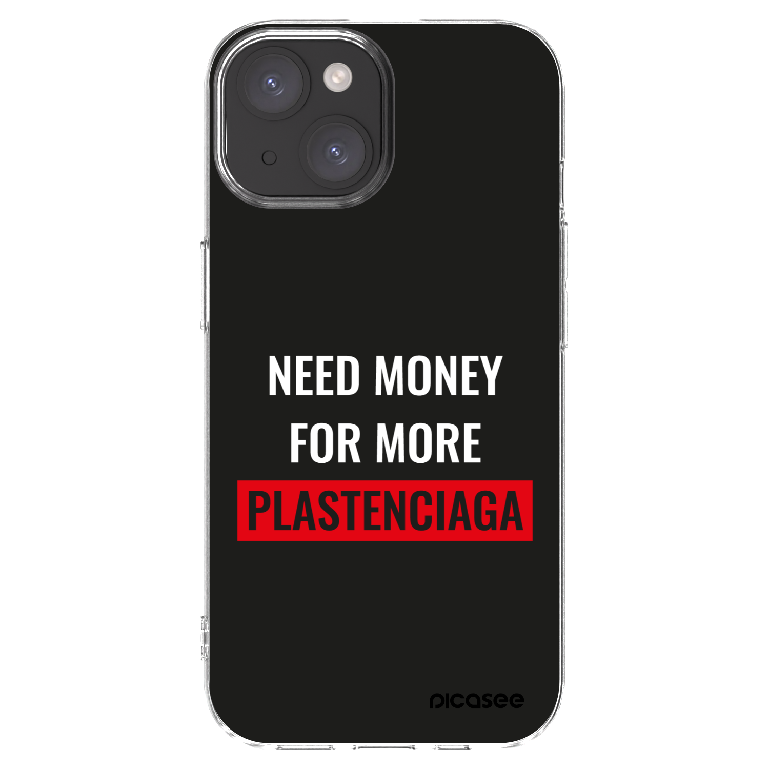 Picasee silikónový prehľadný obal pre Apple iPhone 15 - More PLASTENCIAGA