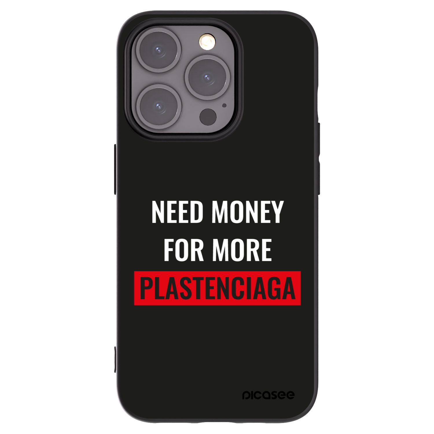 Silikónový čierny obal pre Apple iPhone 15 Pro - More PLASTENCIAGA