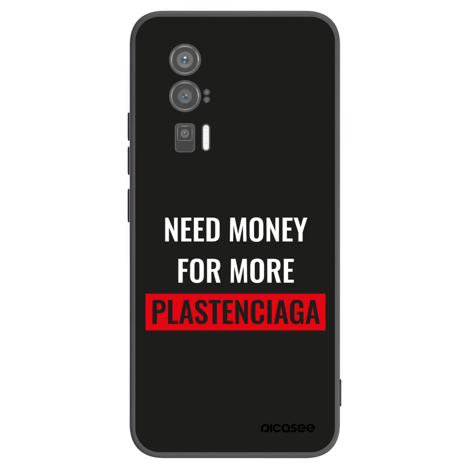 Picasee silikónový čierny obal pre Xiaomi Poco F5 Pro 5G - More PLASTENCIAGA