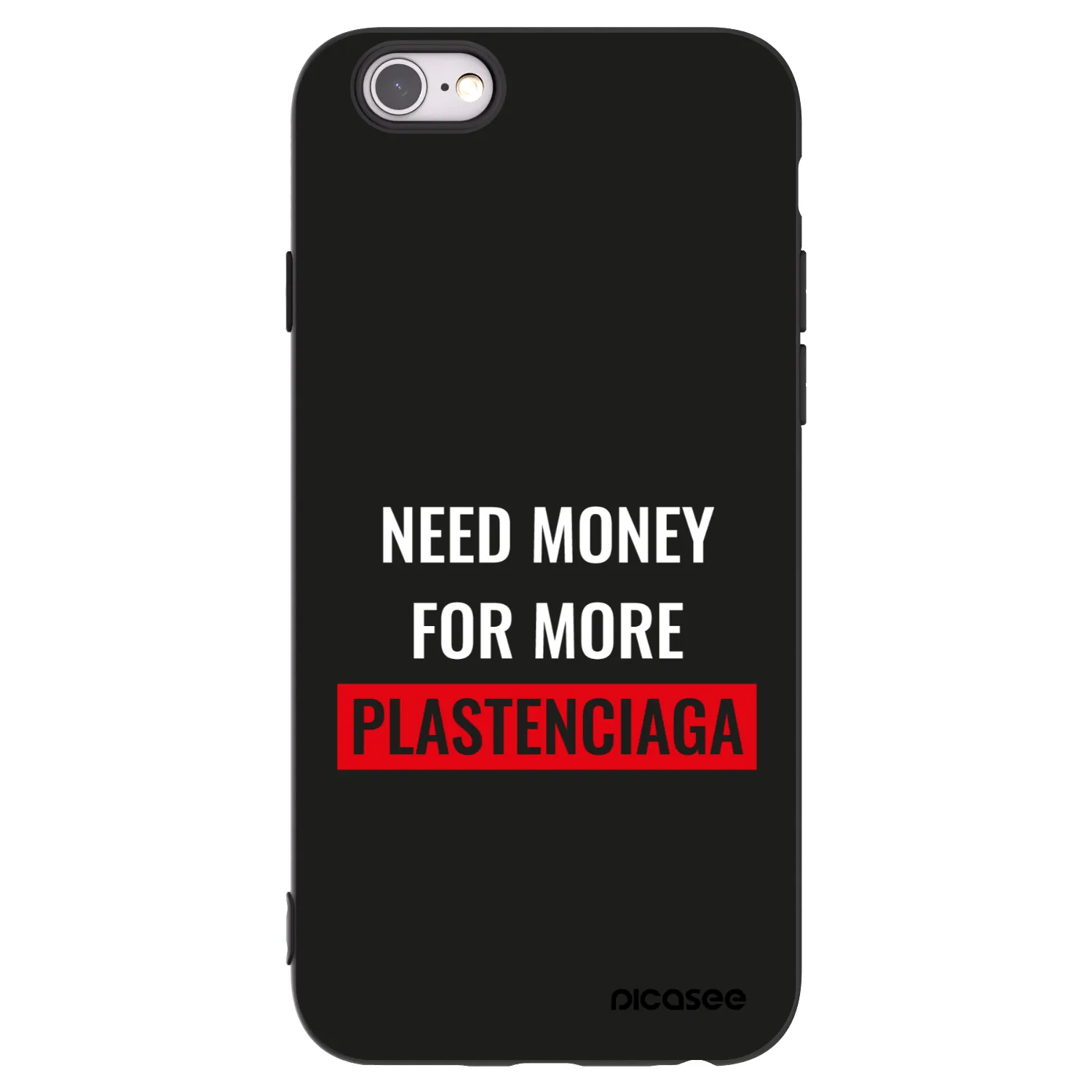 Picasee silikónový čierny obal pre Apple iPhone 6/6S - More PLASTENCIAGA